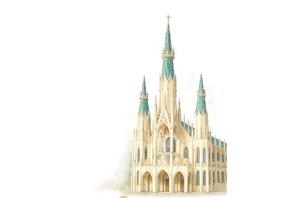 Así será la iglesia cuando esté terminada.